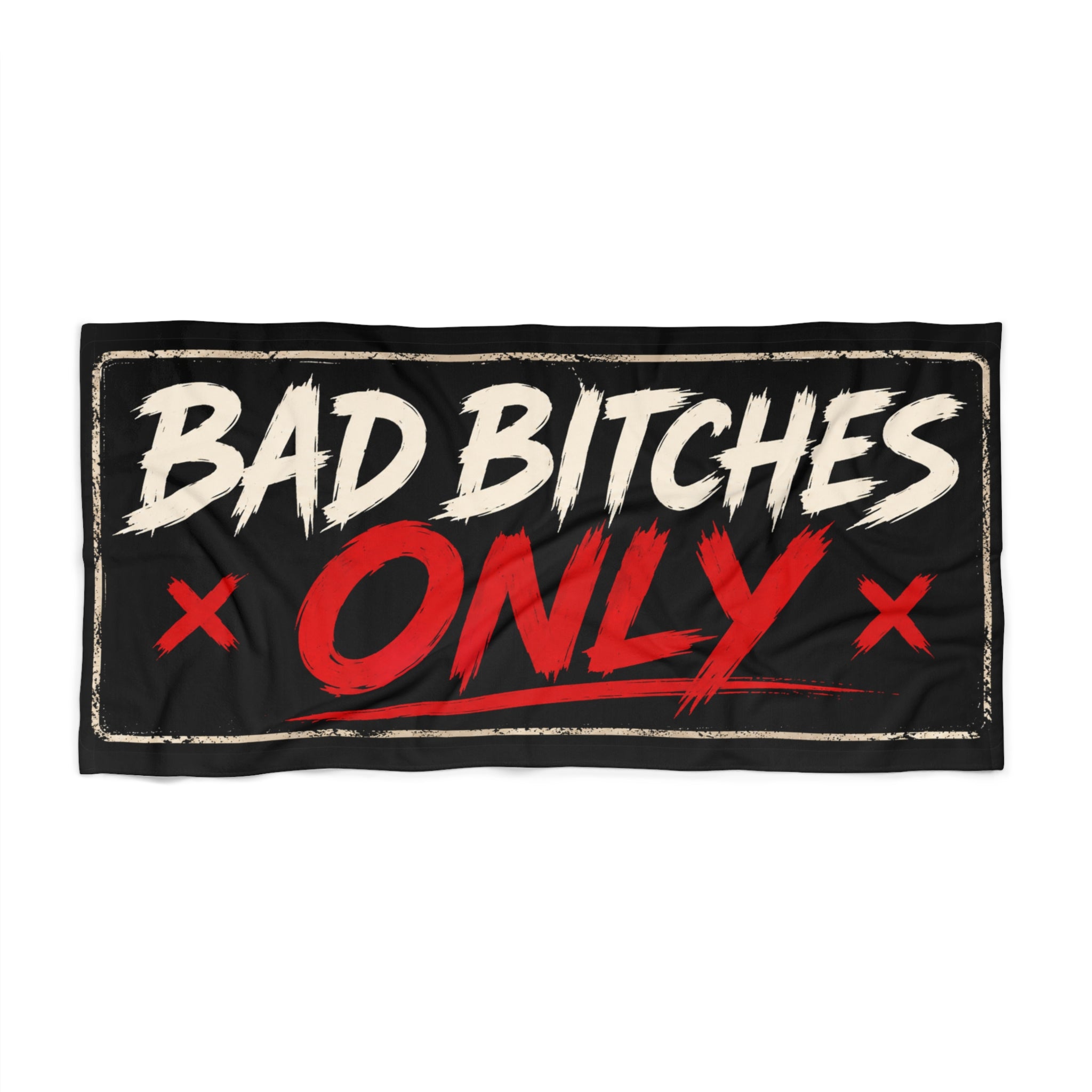 Bad Bitches Only Large Beach Towel