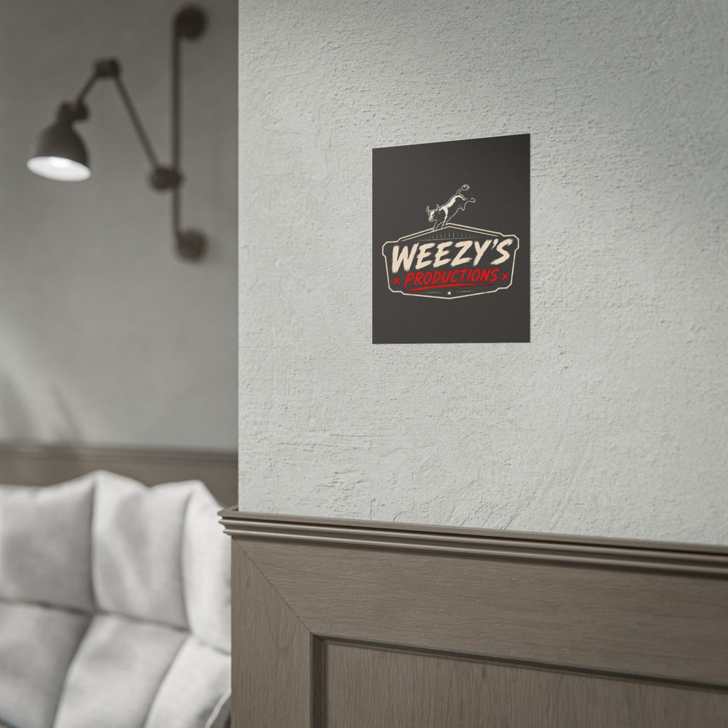 Weezy's Productions Poster — Bull Logo Rolled Wall Art