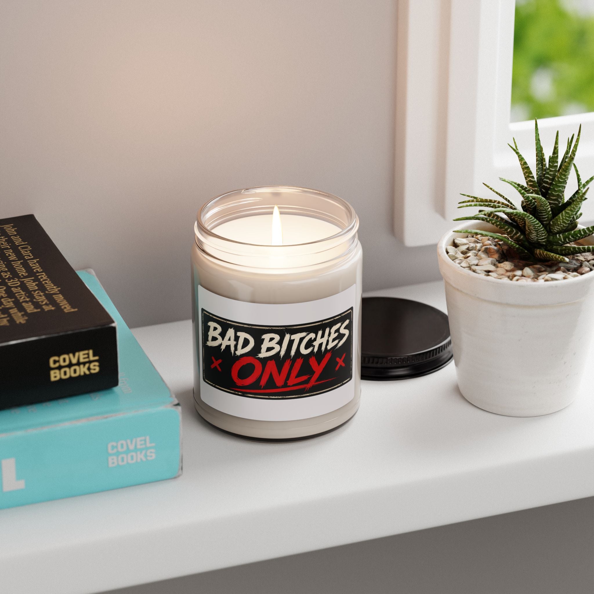 Scented Soy Candle — “Bad Bitches Only” 9oz Glass Jar