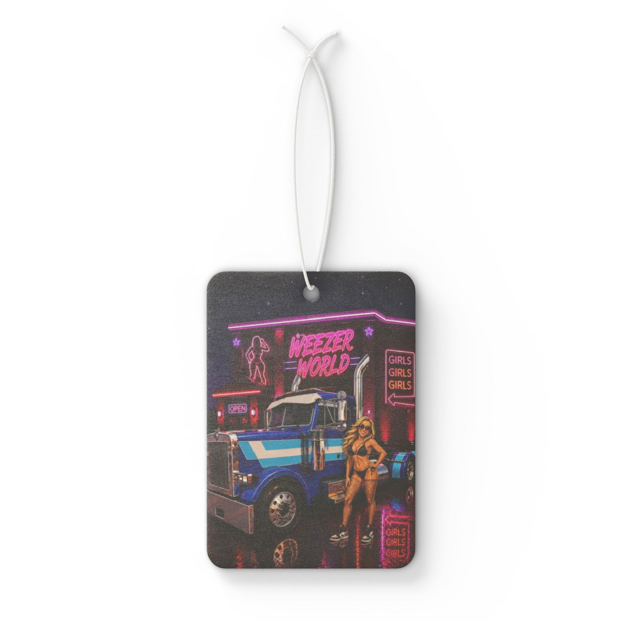 Air Freshener— Retro Neon Truck Scene (Bad Bitches Only)