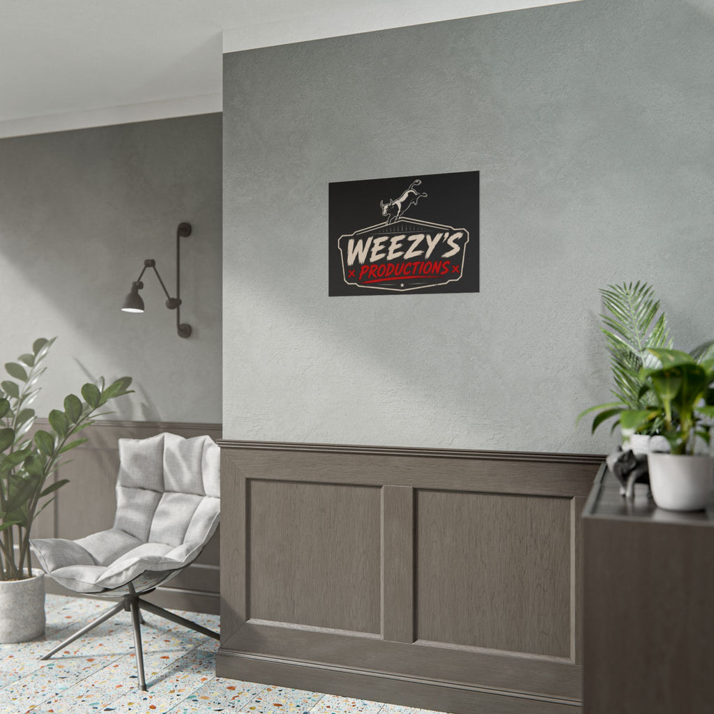 Weezy's Productions Poster — Bull Logo Rolled Wall Art
