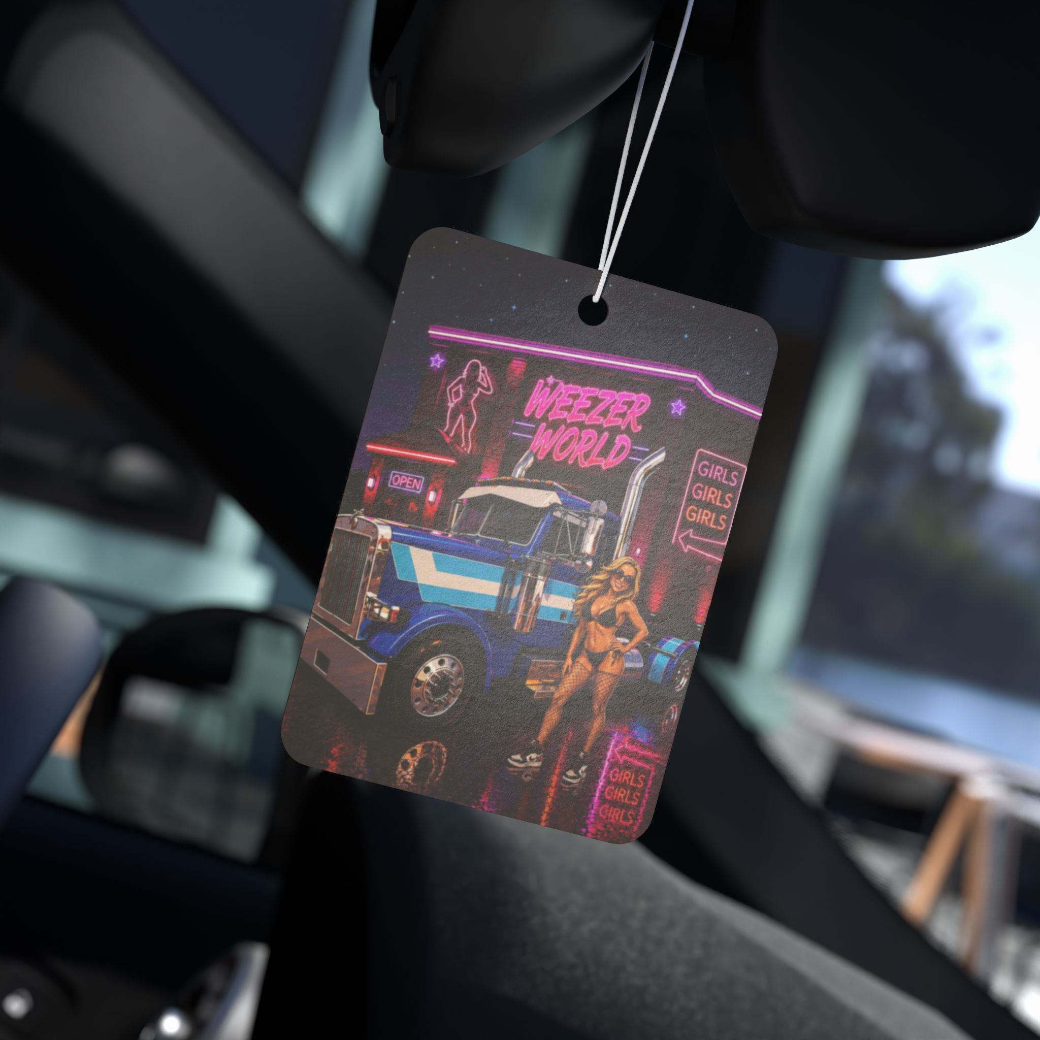 Air Freshener— Retro Neon Truck Scene (Bad Bitches Only)