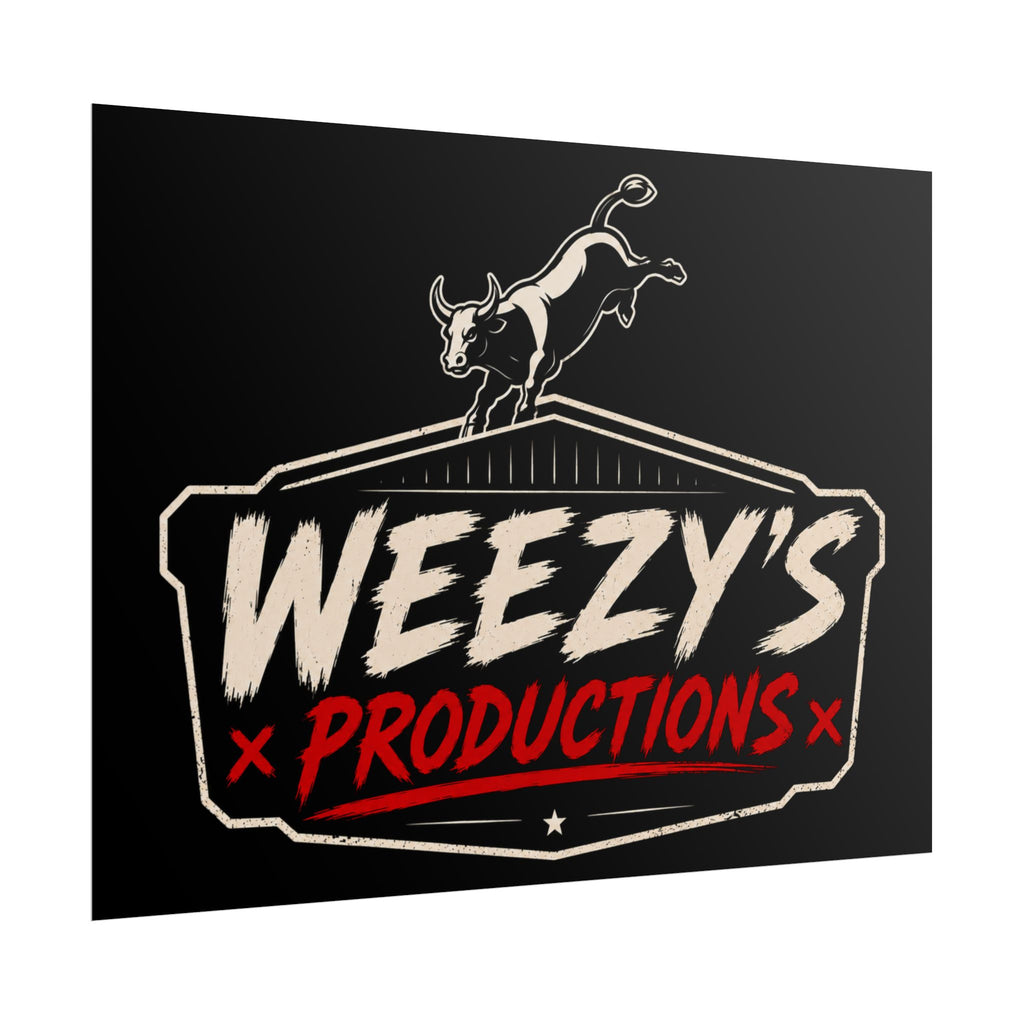 Weezy's Productions Poster — Bull Logo Rolled Wall Art
