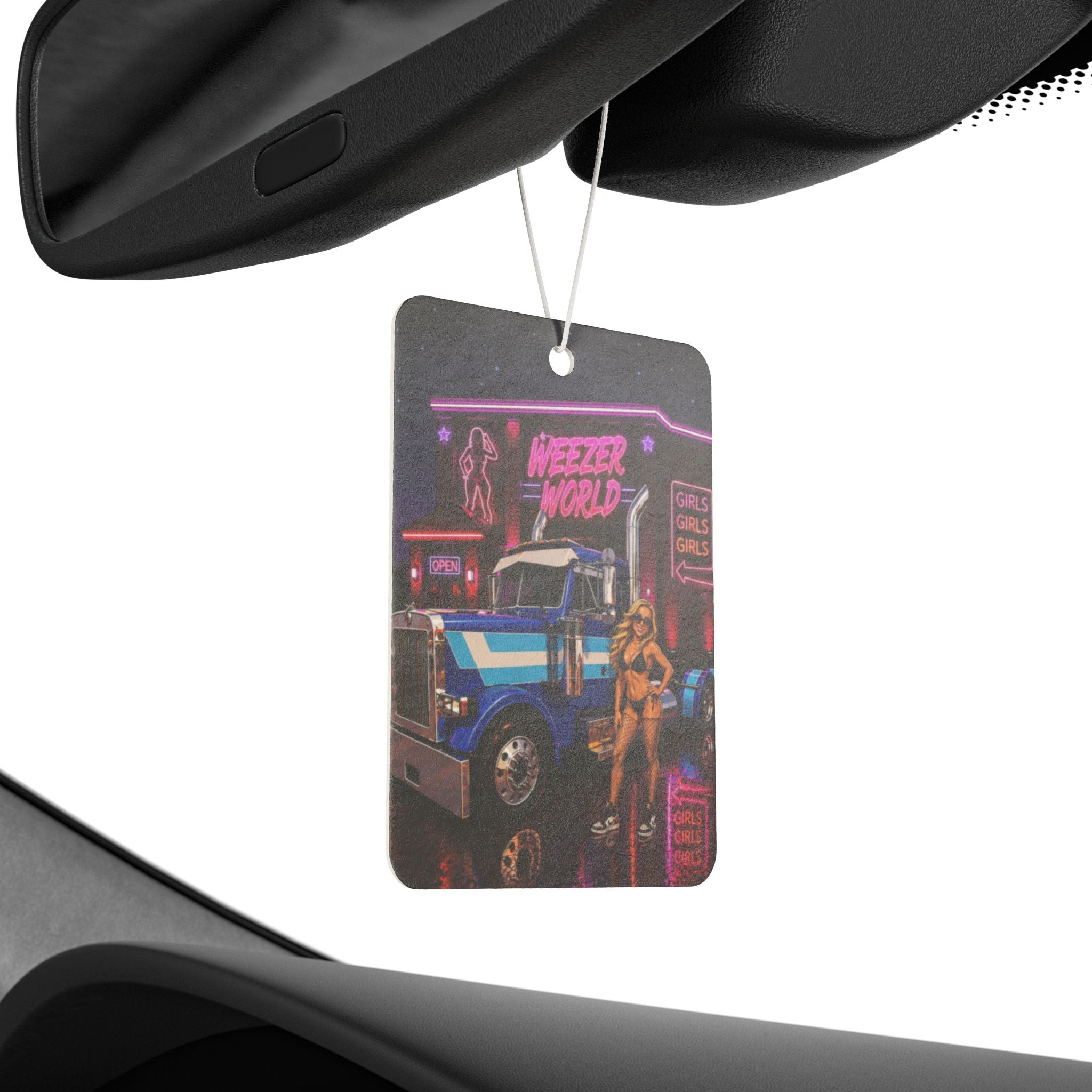 Air Freshener— Retro Neon Truck Scene (Bad Bitches Only)