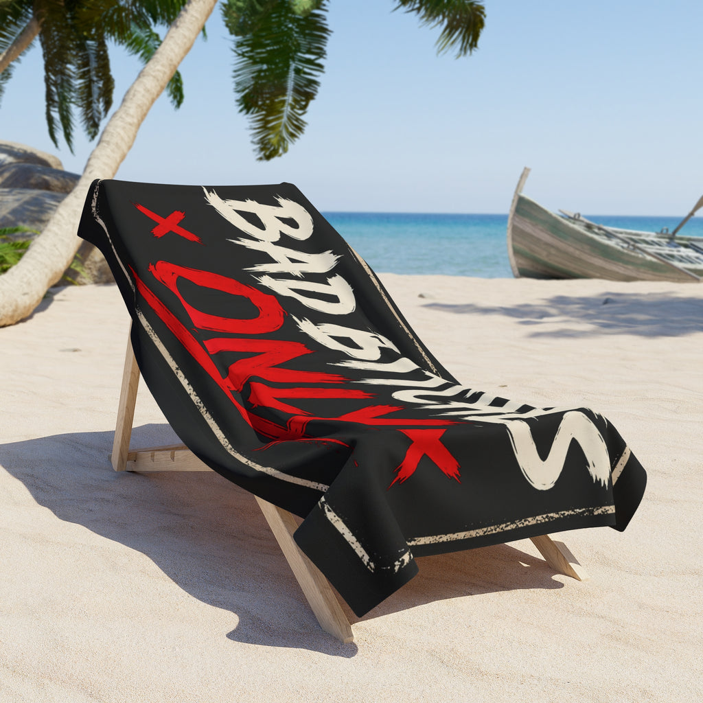 Bad Bitches Only Large Beach Towel